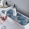thumbnail image 7 of Sikiie Cozy Knitted Blue Chevron Splash Guard for Sink Faucet-1 PC Super Absorbent Fast Drying Mat Sink Gadgets-Splash Guard for Kitchen, Sink Mat, 7 of 7
