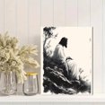 thumbnail image 2 of Qisvanset Framed Canvas Wall Art 12x16 Inch Every Knee Shall Bow Jesus Bible Sketch Wall Art, 2 of 5
