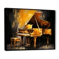 thumbnail image 2 of Designart "Jazzed Keys In Black And Yellow Piano I" Music Floater Framed Wall Decor, 2 of 5
