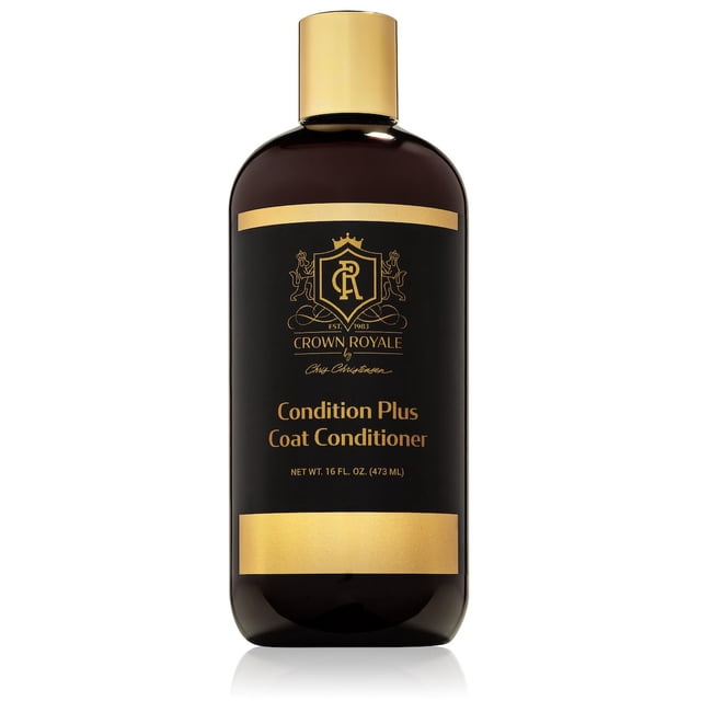 Crown Royale Condition Plus Acondicionador concentrado para perros Añade la humedad necesaria Evita que el pelaje se enrede Para pelajes finos y medianos Fabricado en EE. UU. 16 oz