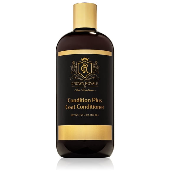 Crown Royale Condition Plus Acondicionador concentrado para perros Añade la humedad necesaria Evita que el pelaje se enrede Para pelajes finos y medianos Fabricado en EE. UU. 16 oz