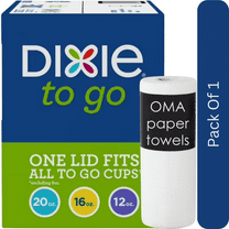 Dixie To Go Black Hot Cup Lids – 12–20 fl. oz. (500 ct.)-With Paper Towel By OMA