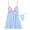 Blue, variant on Sheer Mesh Babydoll Top and Matching Thong Set (Women)