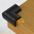 thumbnail image 5 of Estbridge Baby Proofing Corner Guards  16 Pack Pre-Taped Table Corner Protector for Baby  Soft Rubber Foam Furniture Corner Bumper Guards for Fireplace  Table  Stair  Cabinet (Black), 5 of 7