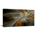 thumbnail image 1 of Design Art Symmetrical Yellow Fractal Flower Digital Art Canvas Print, 1 of 2