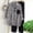 Black plus size 2 piece outfit a1, variant on Women Plus Size 2 Piece Set Striped Boho Casual Long Sleeve Collared Shirt Wide Leg Pants Loose Matching Outfits for Office Work Travel, Black M