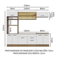 thumbnail image 3 of Cocina Integral 270cm Agata Madesa 03 Marrón/Blanco, 3 of 5