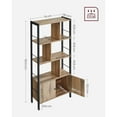 thumbnail image 3 of Boutique Home Bookshelf with Doors, Steel Structure and Industrial Rustic Style, 3 of 7