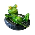 thumbnail image 4 of La estatua de puede flotar en agua Figuras de rana Collections Resina de la escultura animal Decoración del estanque para el patio del patio Rana tumbada, 4 of 8