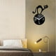 thumbnail image 3 of relojes de pared de gato, espejo acrílico, relojes de fáciles de leer, sin silencioso, DIY para decoración del hogar, cocina, Negro Sunnimix reloj decorativo, 3 of 8