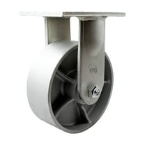 8 Inch Extra Heavy Duty Semi Steel Cast Iron Wheel Rigid Top Plate Caster SCC