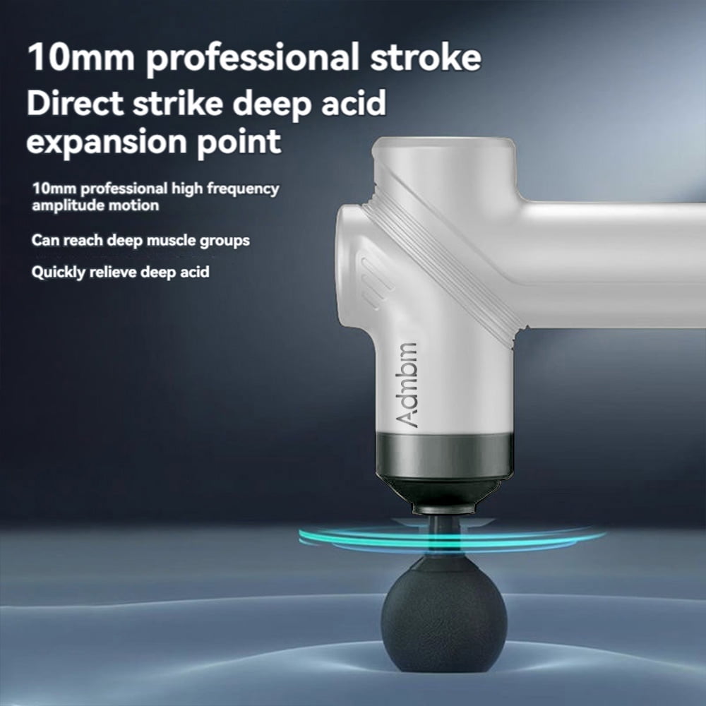 PRO Deep Tissue Massage Gun - 60% More Powerful, Quiet 40dB. Chiropractor Approved! Relieves Neck/Back Pain in 90s. 10 Attachments + Case 🔥