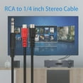 thumbnail image 5 of RCA to 1/4 Adapter, RCA Female to 1/4 '' Splitter Cable, 6.35mm 1/4 inch TRS Stereo Jack Male to 2 RCA Female Plug Y Splitter Adapter Cable, 6.35mm to RCA Cable 20cm/8inch (6.35M-2RCAFM）, 5 of 7