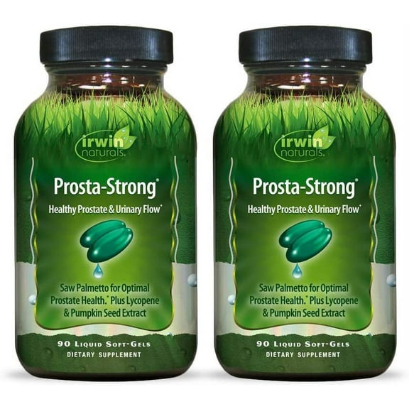 Irwin Naturals Prosta-Strong - Prostate Health Support with Saw Palmetto, Lycopene, Pumpkin Seed & More - 90 Liquid Softgels (Pack of 2)