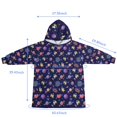 thumbnail image 3 of Wearable Blanket Hoodie,Astronaut and Heart Black Pattern Oversized Sherpa Blanket Hoodie with Super Pockets,Super Warm Fuzzy Pullover for Women & Men, 3 of 6