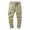Khaki, variant on successthop Cargo Pant Elastic Waist for Men Solid Jogger Pants with Multiple Pockets Casual Workwear