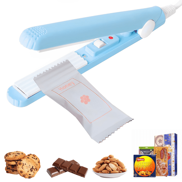 Sellador térmico de bolsas de alimentos portátil, resellador de bolsas de alimentos de mano para almacenamiento de alimentos con cable de alimentación