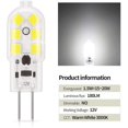 thumbnail image 5 of Bombilla LED G4 de 1,5 w, 180lm, Bombillas de iluminación Ac/dc 12v equivalentes a 20w halógeno, luz del día 6000k, no regulable, reemplazo para capucha y araña Feliz Sencillez, 5 of 5