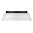 thumbnail image 3 of Yep by Golden Lighting Duncan 2-light Flush Mount in Matte Black and Matte White shade, 3 of 3
