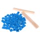 thumbnail image 5 of 100 tarjetas de madera con letras minúsculas del alfabeto y 2 soportes para manualidades de bricolaje para bodas. Azul, 5 of 6