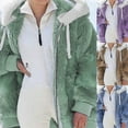 thumbnail image 2 of Aellinatey Women Faux Fur Warm Hoodies for Jacket Zip Up Solid Color Fluffy Oversized Overc, 2 of 12