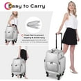 thumbnail image 2 of Byootique Soft Sided Rolling Makeup Train Case Cosmetic Organizer Travel Trolley, 2 of 10