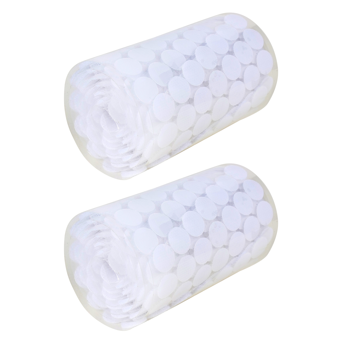 Sticky Back Hook and Loop Dots 350 Pairs 0.6" Self Adhesive 2Roll