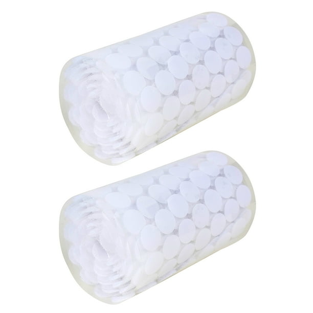 Sticky Back Hook and Loop Dots 350 Pairs 0.6" Self Adhesive 2Roll
