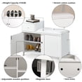 thumbnail image 4 of Kselythan Shoe Storage Bench,Shoe Bench W/Padded Seat Cushion,Shoe Storage Cabinet W/Drawers&2 Door,Multifunctional Shoe Cabinet,Wooden Entrance Storage Bench For Door Entrance Hallway,White, 4 of 9