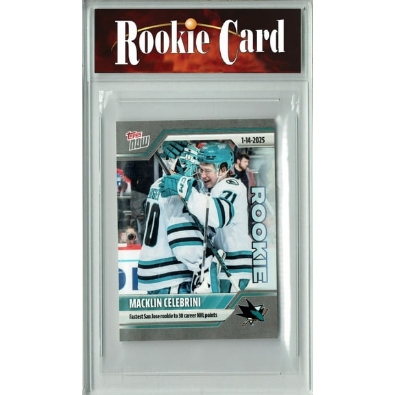Certified Mint  Macklin Celebrini 2024 Topps Now #88 Sticker Rookie Card San Jose Sharks