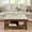 Ivory White, variant on Knubmt Wood Farme Square Coffee Table with Bottom Shelf, Upholstered Linen Seat Large Footrest Ottoman for Living Room, Office, Dark Gray