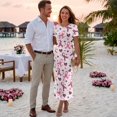 thumbnail image 3 of Chririnla Couples Matching Outfit Guest Party Elegant Clothes for Couples Pink Ribbon Heart Dress or Shirts for Husband Wife Mens Button Shirts Match Bodycon Dress Pencil Sundress for Women,S-3XL, 3 of 6