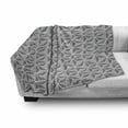 thumbnail image 2 of Abstract Soft Flannel Fleece Blanket, Geometric Composition of Triangles Formed with Stripes Monotone Artwork, Cozy Plush for Indoor and Outdoor Use, 70" x 90", Dark Grey and White, by Ambesonne, 2 of 5