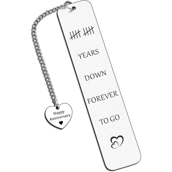 10th Anniversary Tin Gift for Her Him 10th Anniversary Bookmark Gift for Couple Boyfriend Girlfriend 10th Anniversary Wedding Gift Birthday Valentine's Day Gift for Husband Wife