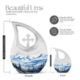 thumbnail image 2 of Wilderness urn - urns for human ashes adult female - decorative urns for ashes - funeral urns for adult ashes women - small keepsake urn - adult urns for human ashes (Combo - 10" & 4", 2 Pcs), 2 of 2