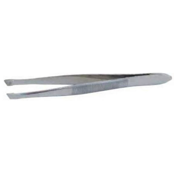 Grafco 3-1/2 Inch Stainless Steel Slant Tip Tweezers, Nonsterile, Nonlocking, Straight