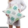 thumbnail image 5 of Floral Fabric by the Yard Upholstery, Ornamental Petals with Dots and Paisleys Hand Drawn Orient Nature Elements, Decorative Fabric for DIY and Home Accents, Green Pale Blue Grey by Ambesonne, 5 of 5