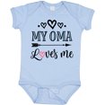 thumbnail image 3 of Inktastic My Oma Loves Me Grandchild Girls Baby Bodysuit, 3 of 5