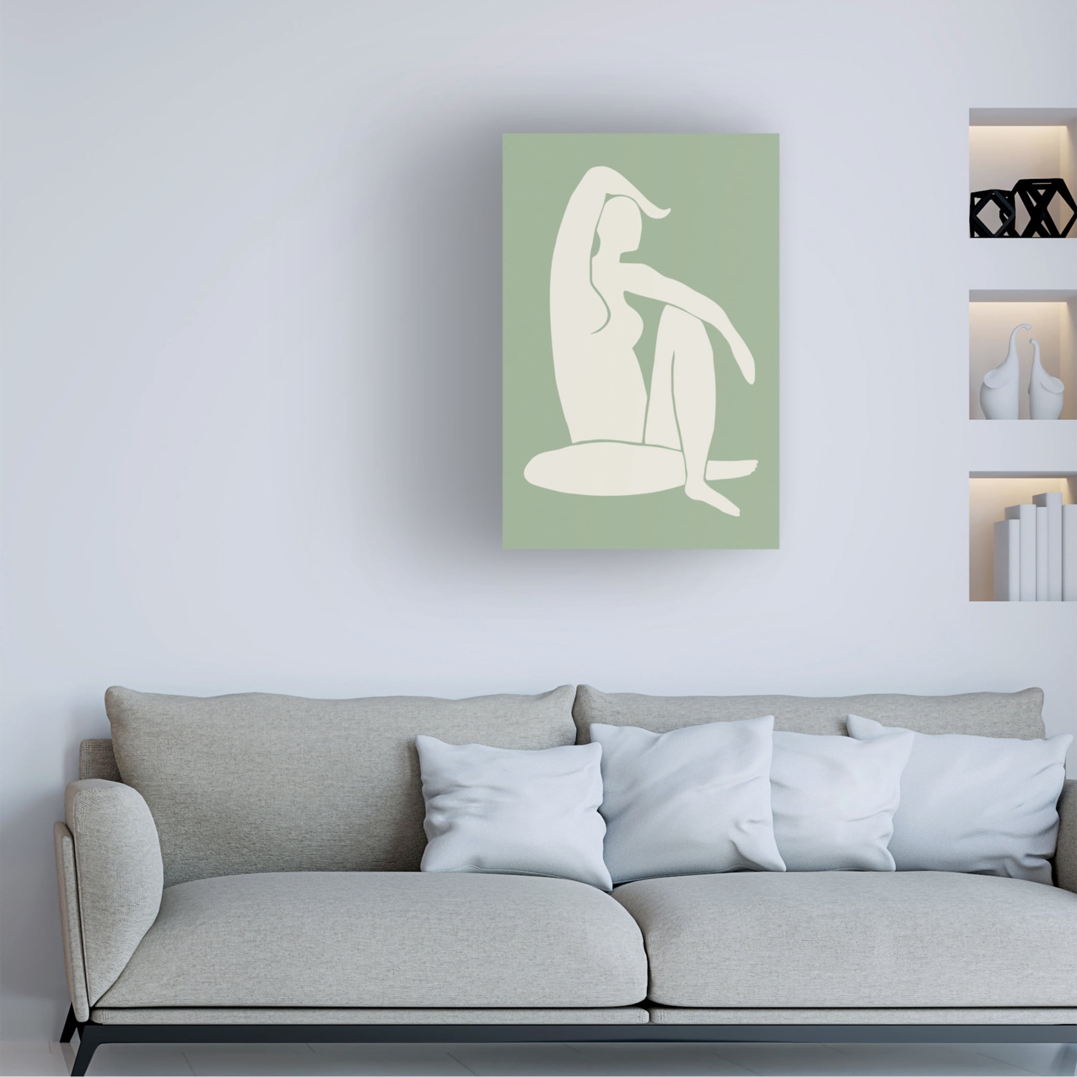 Pictufy Studio II 'Figure Matisse Style Green' Canvas Art