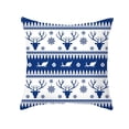 thumbnail image 1 of Funda de cojín geométrica azul para Navidad, decoración nórdica moderna, adorno navideño, regalo de Año Nuevo, 2022, 1 of 3