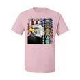thumbnail image 2 of Wild Bobby, American Flag Godbless our Defenders Branches of Military, Men Graphic Tees, Light Pink, Small, 2 of 3