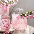 thumbnail image 3 of Bolso de mano de cristal rosa, decoración del hogar, florero, pieza de decoración, jarrón hidropónico Retro estilo Ins de celebridades de Internet creativo, 3 of 5