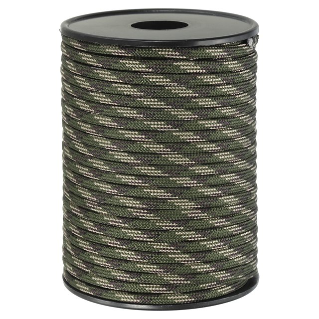 100FT 550 Paracord, 9 Strand Parachutes Cord Spool 4mm Survival Strong Rope String for Camping, Army Green Camouflage