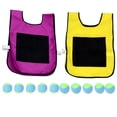thumbnail image 1 of Sticky Ball Vest 1 Set Children Sticky Ball and Vest Game Props Sticky Ball Vest Group Plaything for Home School (Purple,Yellow Vest and 10pcs Sponge Ball,Random Ball Color), 1 of 8