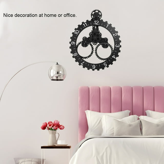 Reloj de engranaje giratorio, calendario de pared grande moderno 3D Reloj de rueda Calendario mecánico D Reloj giratorio grande moderno Tecnología innovadora