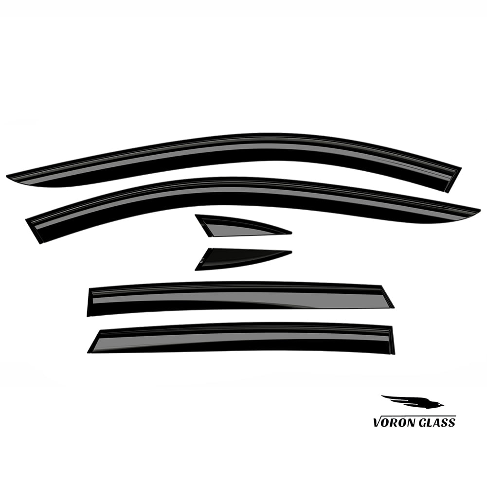 Voron Glass Tape-on Extra Durable Rain Guards for Ford Escape 2020-2026, Window Deflectors, Vent Window Visors, 6 Pieces - 100814