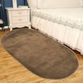 thumbnail image 5 of Btomtd 15.74' x 31.49' Oval Entryway Mat Shaggy Floor Mat Doormat Plush Carpet for Bedroom Runner Absorbent Bath Rug Washable Mat, Khaki, 5 of 8