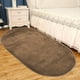 thumbnail image 4 of Alfombras suaves y peludas para dormitorio, alfombra ovalada para baño y sala de estar, 1 almohadilla de piel gruesa para los pies, antideslizante y lavable para una cómoda absorción de, 4 of 8