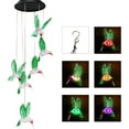 thumbnail image 5 of QiShi Solar Hummingbird Wind Chime Outdoor Indoor, Color Changing Led Solar Power Wind Chime Light, Colorful Decorative Mobile Hanging Wind Chime Personalized for Home, Patio, Garden, Yad, Porch, 5 of 8