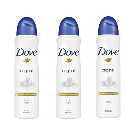 3 Pack Dove Original Antiperspirant Deodorant Dry Spray Moisturizing Cream, 250ml